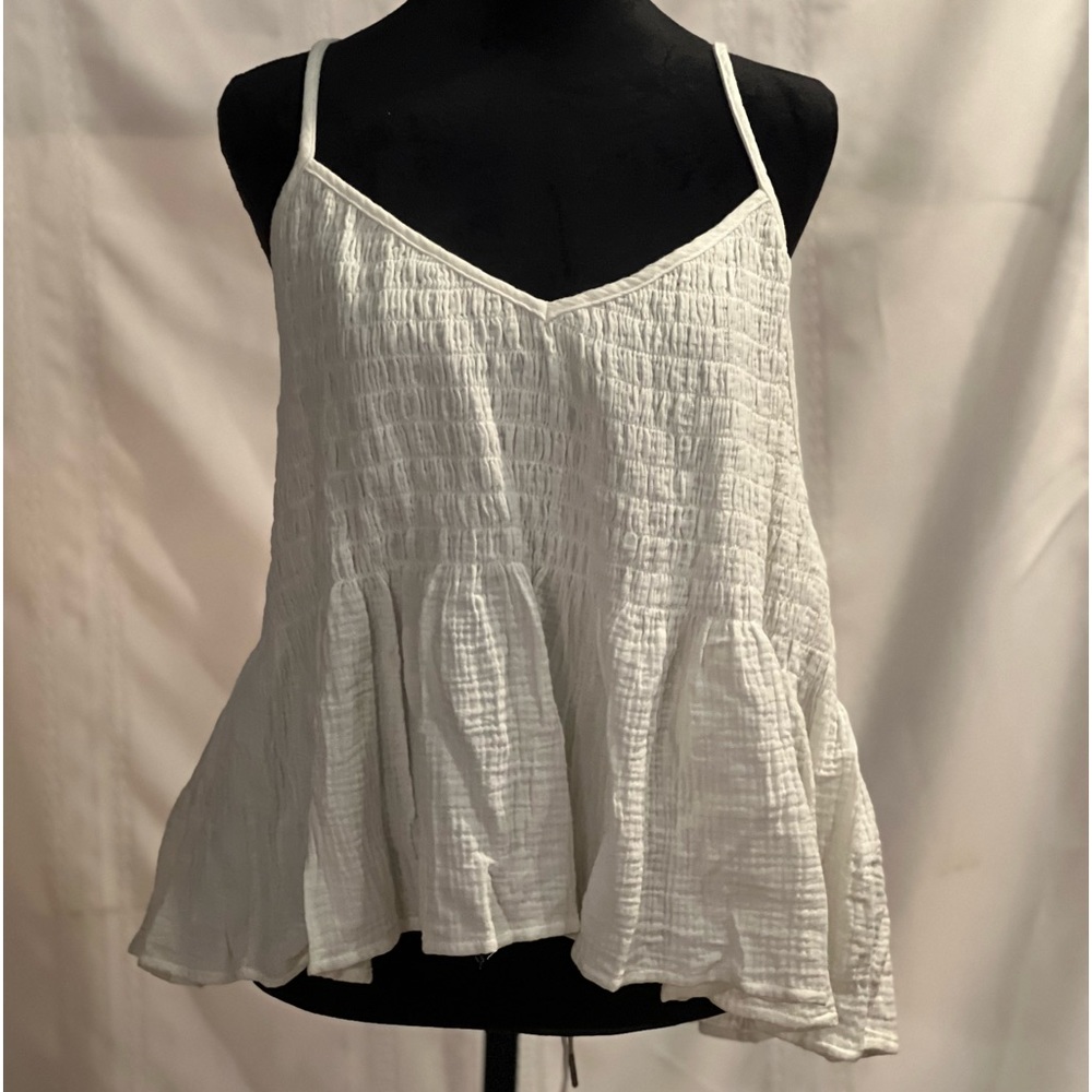 Cream midi tank top